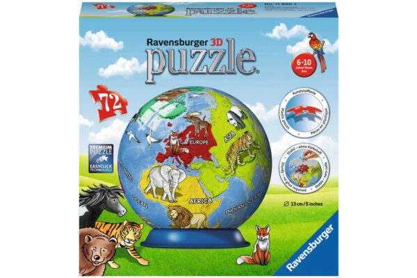 Puzzle glob Ravensburger - Glob, 72 piese (11840) - imagine 2