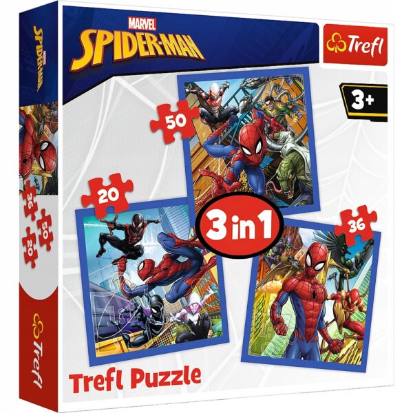 puzzle 3w1 spider man 34841 trefl