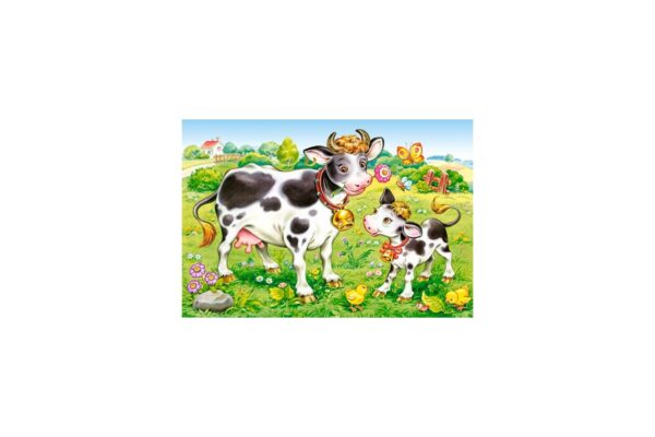 puzzle 4 in 1 castorland animal moms and babies 8 12 15 20 piese 4