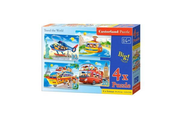 puzzle 4 in 1 castorland travel the world 8 12 15 20 piese 1