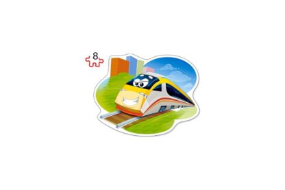 puzzle 4 in 1 contour castorland funny trains 8 12 15 20 piese 2