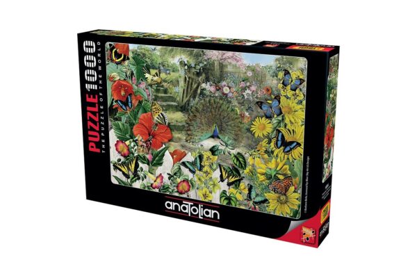 puzzle anatolian barbara behr peacock in the garden 1000 piese ana1084 1