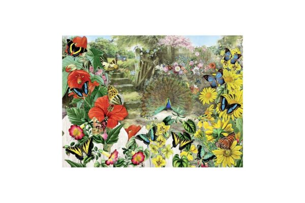 puzzle anatolian barbara behr peacock in the garden 1000 piese ana1084