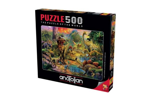 puzzle anatolian landscape of dinosaurs 500 piese 3603 1