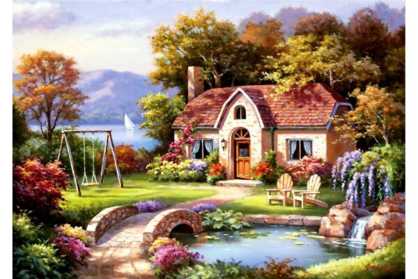 puzzle anatolian sung kim stone bridge cottage 1500 piese p4559