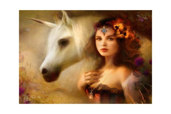 Puzzle Bluebird - Bente Schlick: Unicorn, 1.000 piese (70158)
