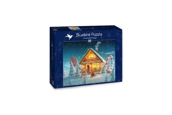 puzzle bluebird christmas cottage 500 piese 70365 1