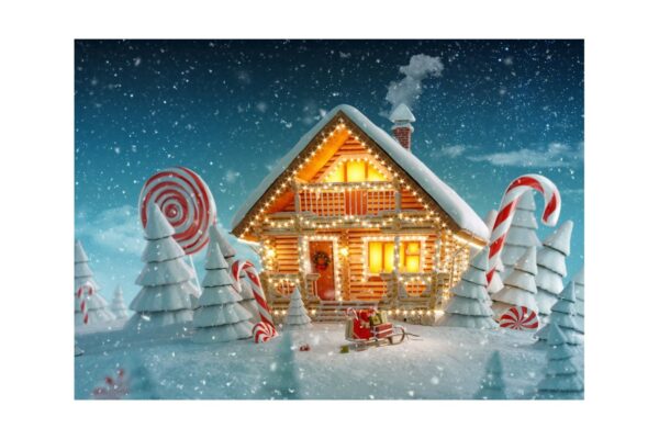 puzzle bluebird christmas cottage 500 piese 70365