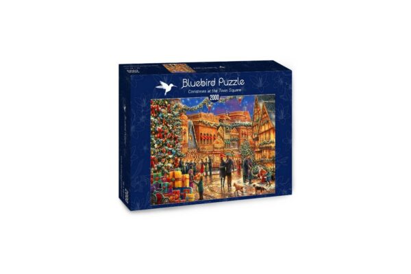 puzzle bluebird chuck pinson christmas at the town square 2000 piese 70057 1