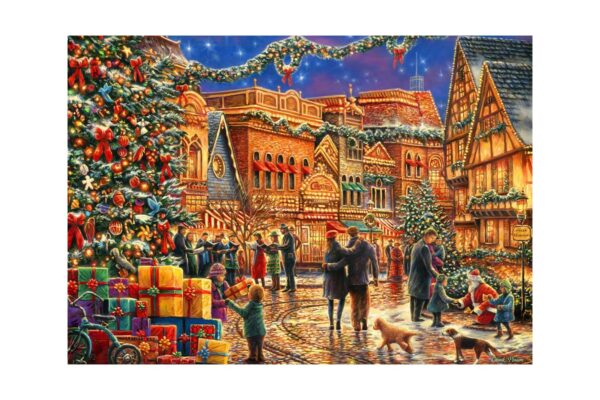 puzzle bluebird chuck pinson christmas at the town square 2000 piese 70057