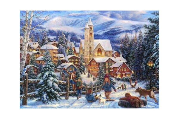 puzzle bluebird chuck pinson sledding to town 1500 piese 70053