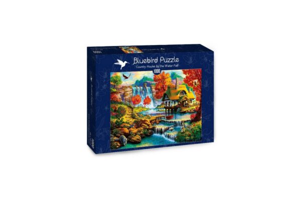 puzzle bluebird country house by the water fall 1000 piese 70339 p 1