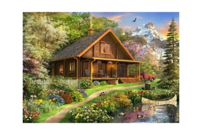 puzzle bluebird dominic davison a log cabin somewhere in north america 500 piese 70118