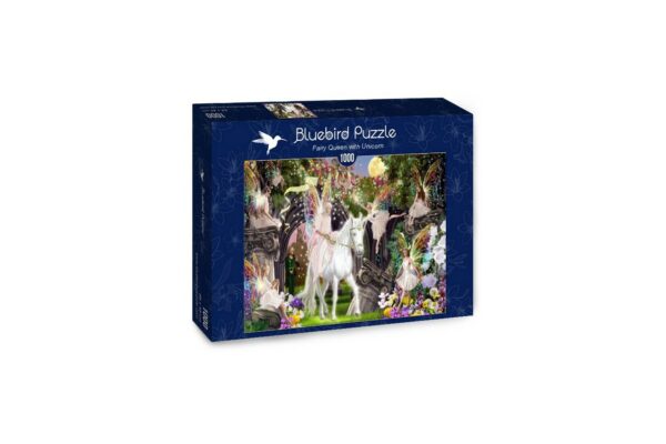 puzzle bluebird fairy queen with unicorn 1000 piese 70114 1