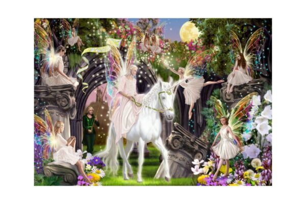puzzle bluebird fairy queen with unicorn 1000 piese 70114