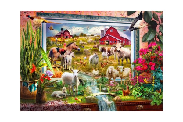puzzle bluebird magic farm painting 1000 piese 70029