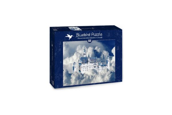 puzzle bluebird neuschwanstein castle in clouds 500 piese 70036 1