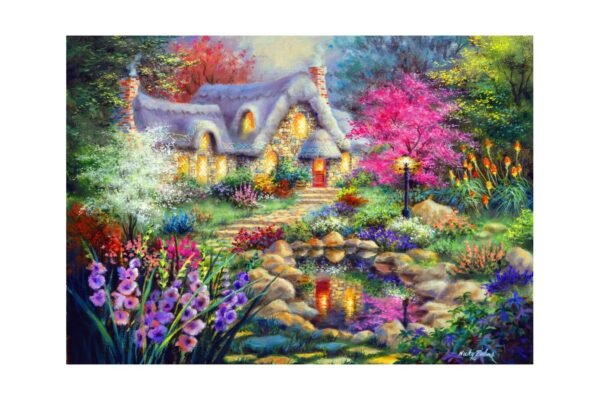puzzle bluebird nicky boehme cottage pond 1500 piese 70060