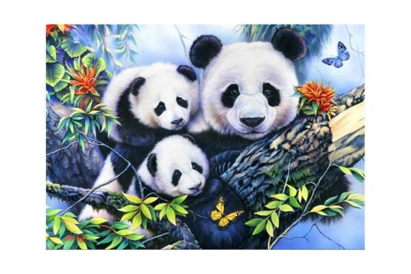 puzzle bluebird panda family 1000 piese 70079
