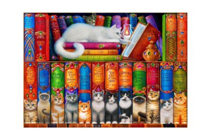 puzzle bluebird puzzle cat bookshelf 1000 piese bluebird puzzle 70216