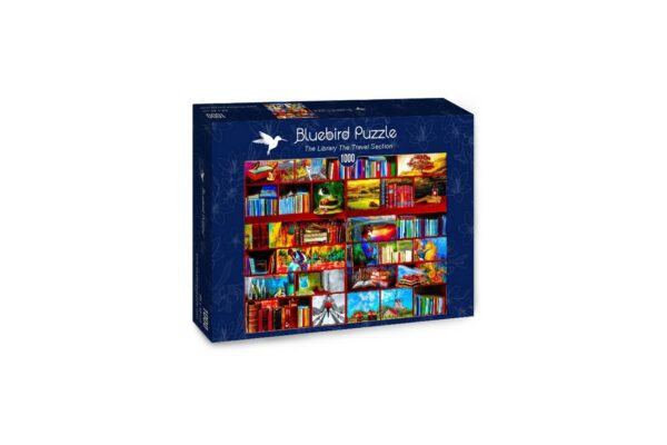 puzzle bluebird puzzle the library the travel section 1000 piese bluebird puzzle 70212 1