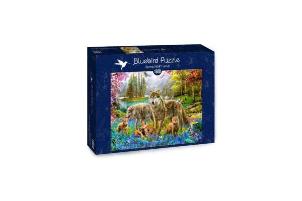 puzzle bluebird spring wolf family 1500 piese 70195 1