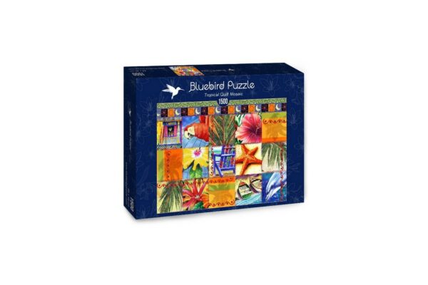 puzzle bluebird tropical quilt mosaic 1500 piese 70081 1
