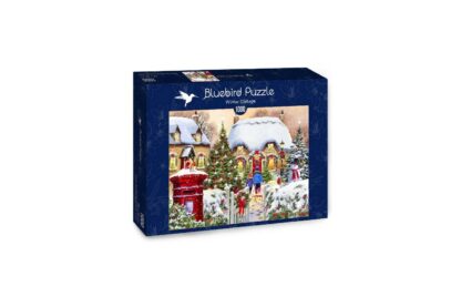 puzzle bluebird winter cottage 1000 piese 70076 1