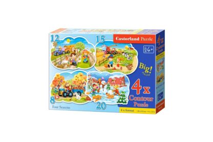 puzzle castorland 4 in 1 contur four season 8 12 15 20 piese 1