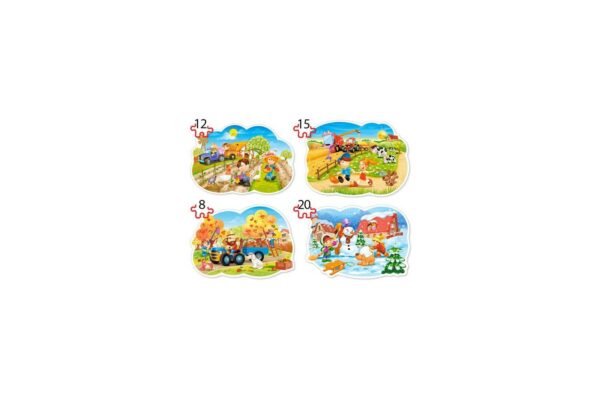 puzzle castorland 4 in 1 contur four season 8 12 15 20 piese