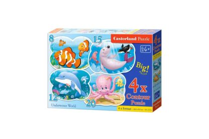 puzzle castorland 4 in 1 contur underwater world 8 12 15 20 piese