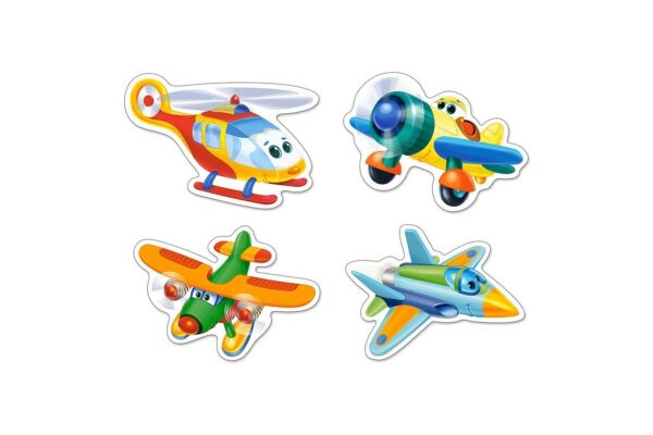 puzzle castorland 4 in 1 funny planes 3 4 6 9 piese 1