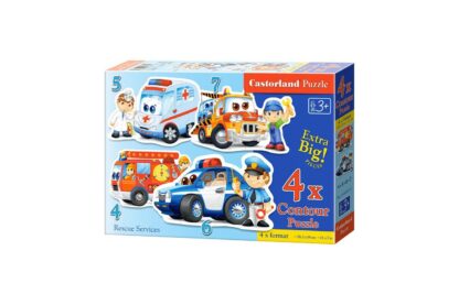 puzzle castorland 4 in 1 rescue services 4 5 6 7 piese 1