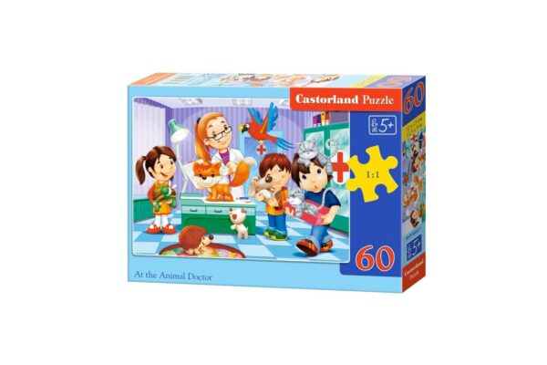 puzzle castorland at the animal doctor 60 piese 1