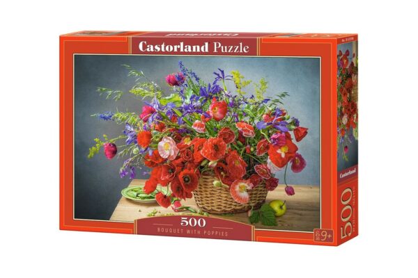 puzzle castorland bouquet with poppies 500 piese 53506 1