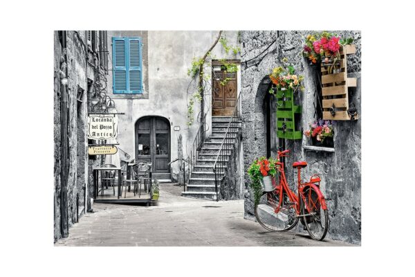 puzzle castorland charming alley with red bicycle 500 piese 53339
