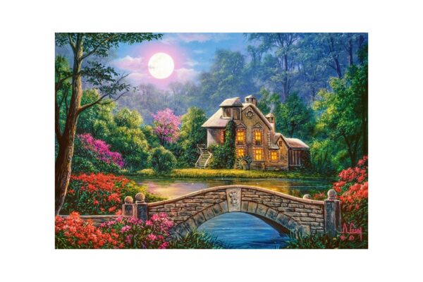 puzzle castorland cottage in the moon garden 1000 piese 104208