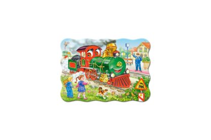 puzzle castorland green locomotive 30 piese