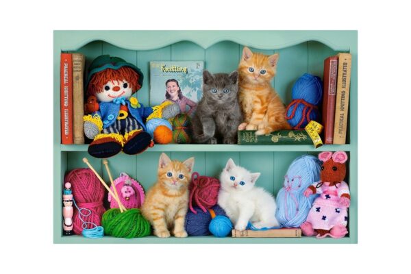 puzzle castorland kitten shelves 500 piese 53377