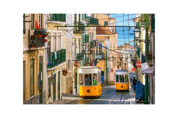 puzzle castorland lisbon trams portugal 1000 piese 104260