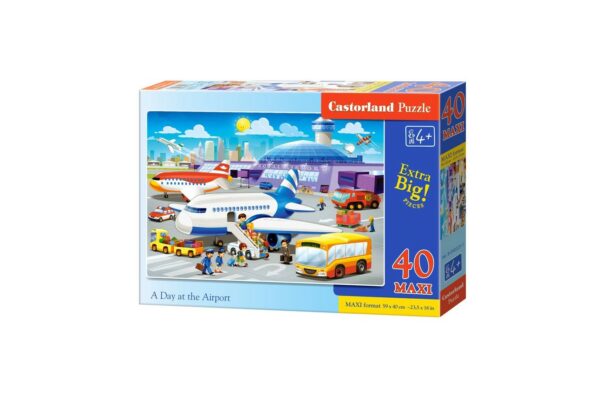 puzzle castorland maxi a day at the airport 40 piese 1
