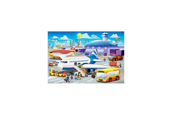 puzzle castorland maxi a day at the airport 40 piese