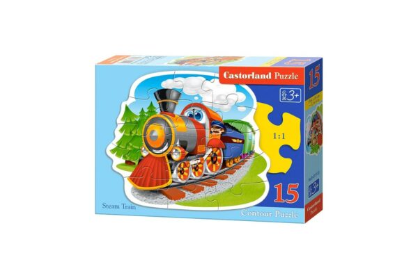 puzzle castorland midi steam train 15 piese 1