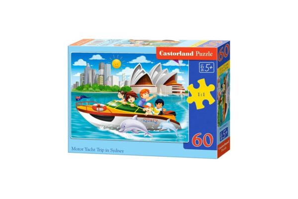 puzzle castorland motor yacht trip in sydney 60 piese 1
