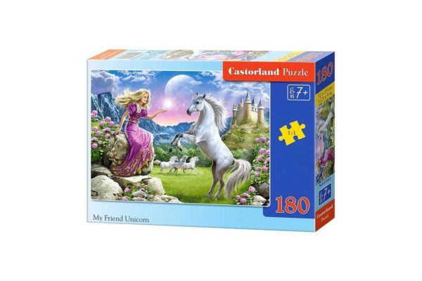 Puzzle Castorland - My Friend Unicorn, 180 Piese - imagine 2