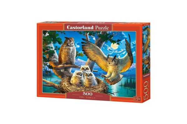 Puzzle Castorland - Owl Family, 500 piese (53322) - imagine 2