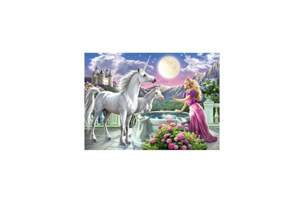puzzle castorland princess and her unicorn 120 piese