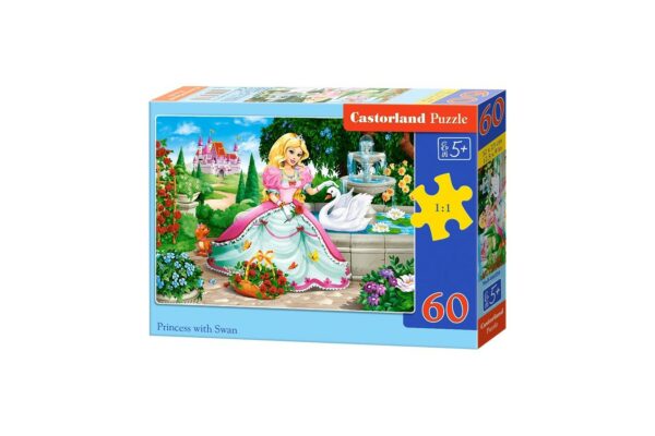 puzzle castorland princess with swan 60 piese 1