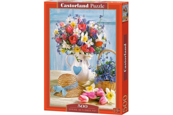 puzzle castorland spring in flower pot 500 piese 53520 1