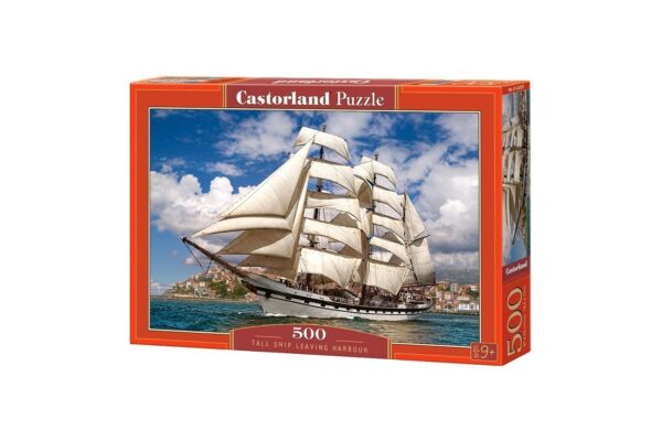 puzzle castorland tall ship leaving harbour 500 piese 1